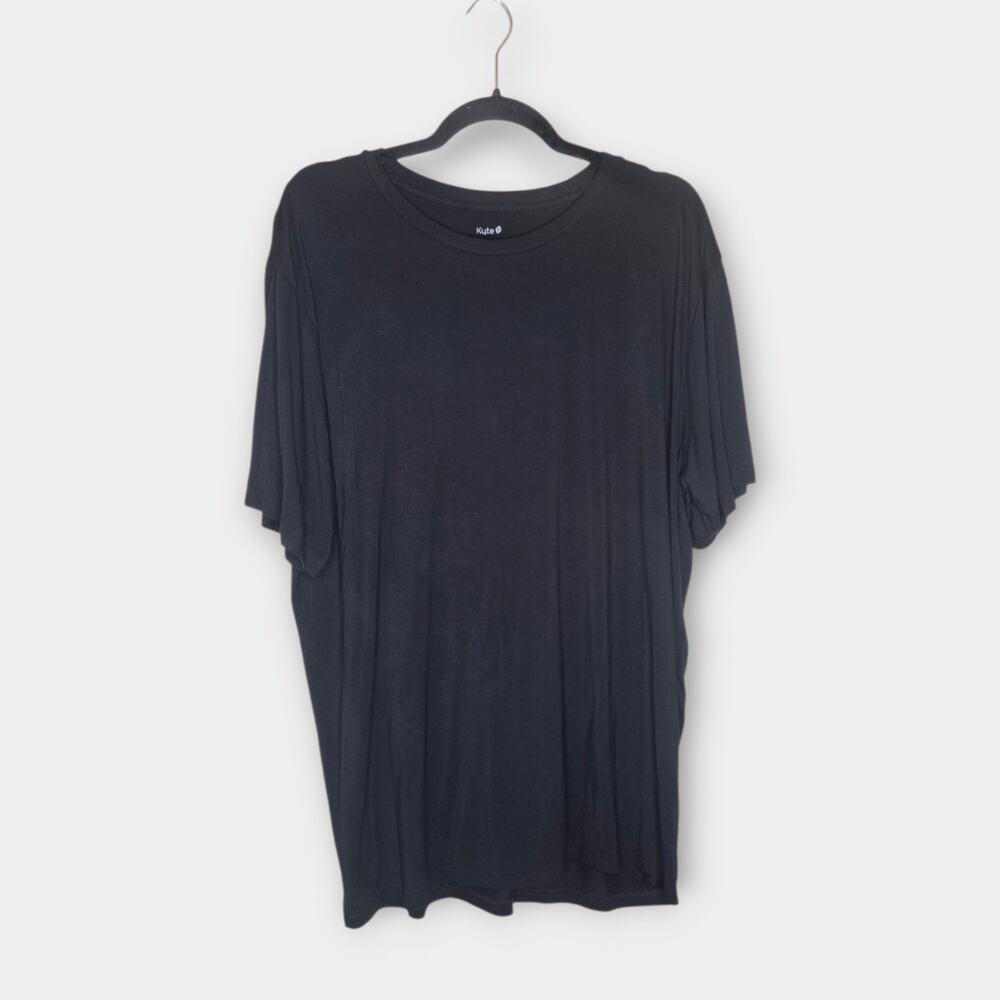 Kyte Baby Short Sleeve Long Sleepshirt Black Bamboo Women's XL